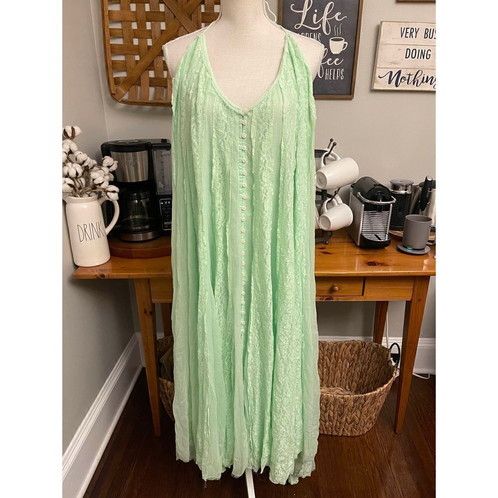Free People Sweet Sea Maxi Dress size L - Picture 4 of 12